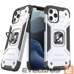 Aizmugurējais vāciņš Wozinsky Apple iPhone 13 Pro Ring Armor Case Kickstand Tough Rugged Silver