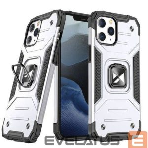 Aizmugurējais vāciņš Wozinsky Apple iPhone 13 Pro Ring Armor Case Kickstand Tough Rugged Silver