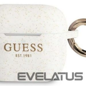 Maciņš austiņām Guess Apple AirPods 3 cover Silicone Glitter White