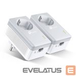 Rūteris TP-Link  Passthrough Powerline 600 Starter Kit TL-PA4010P KIT 10/100 Mbit/s, Ethernet LAN (RJ-45) ports 1, Data transfer rate (max) 600 Mbit/s, Extra socket 