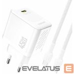 Adapteris Dudao  A28C 45W GaN + kabel USB-C White