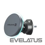 Auto turētājs Evelatus  MagSafe Qi wireless charging magnet air vent mount (for Car air vent) Black