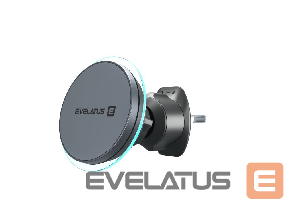 Auto turētājs Evelatus MagSafe Qi wireless charging magnet air vent mount (for Car air vent) Black