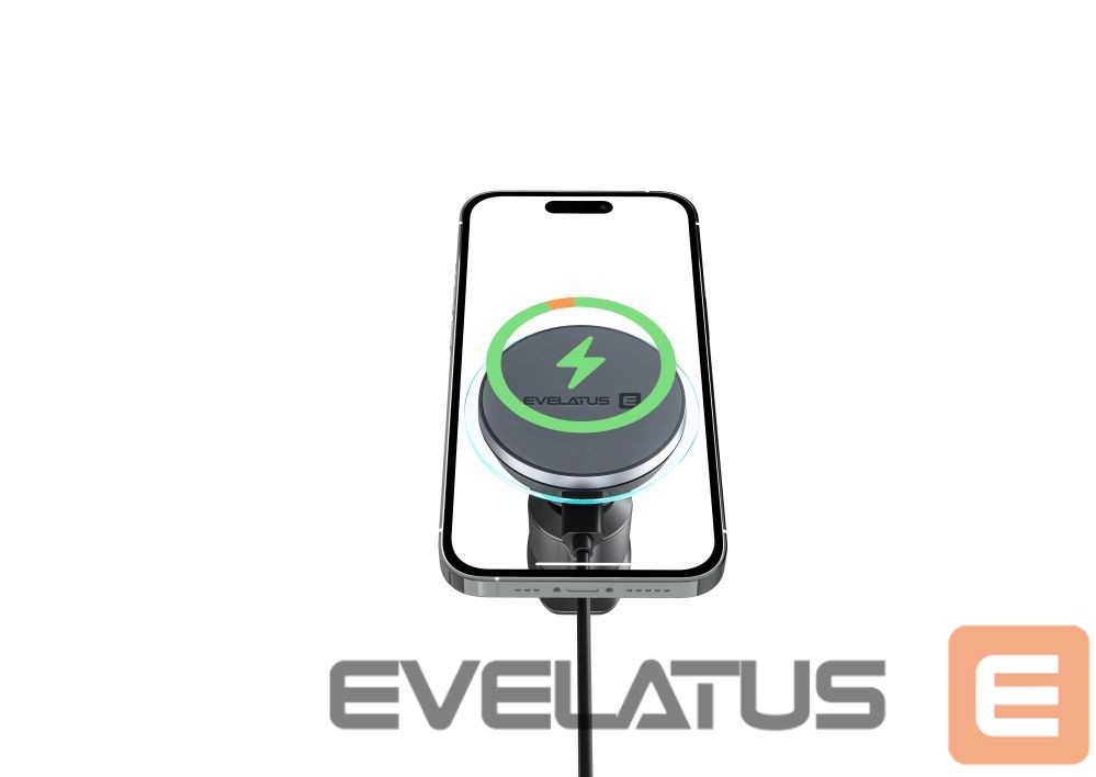 Auto turētājs Evelatus MagSafe Qi wireless charging magnet air vent mount (for Car air vent) Black