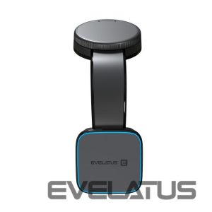 Auto lādētāji Evelatus  MagSafe Qi wireless charging magnetic bendable 360 Swivel suction cup mount (for Car dashboard/Car windscreen) Black
