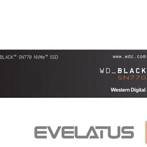 Cietais disks SSD Western Digital  SSD||Black SN770|250GB|M.2|PCIe Gen4|NVMe|Write speed 2000 MBytes/sec|Read speed 4000 MBytes/sec|WDS250G3X0E 