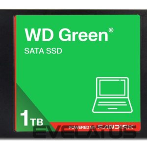 Cietais disks SSD SANDISK BY WESTERN DIGITAL  SSD||Green|POWERED BY |1000 GB|Serial ATA III|Read speed 545 MB/s|2.5"|WDS100T5G0A-00CPT0 