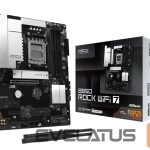 Pamatplate AMD procesorsiem Asrock  Mainboard||AMD B850|Socket AM5|ATX|RAM DDR5-SDRAM|4xSlots|Wi-Fi Yes|Bluetooth Yes|B850ROCKWIFI7 