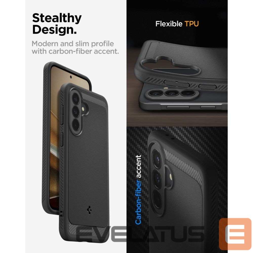 Citas preces Spigen Spigen Rugged Armor Case for Samsung Galaxy A37 5G - Black