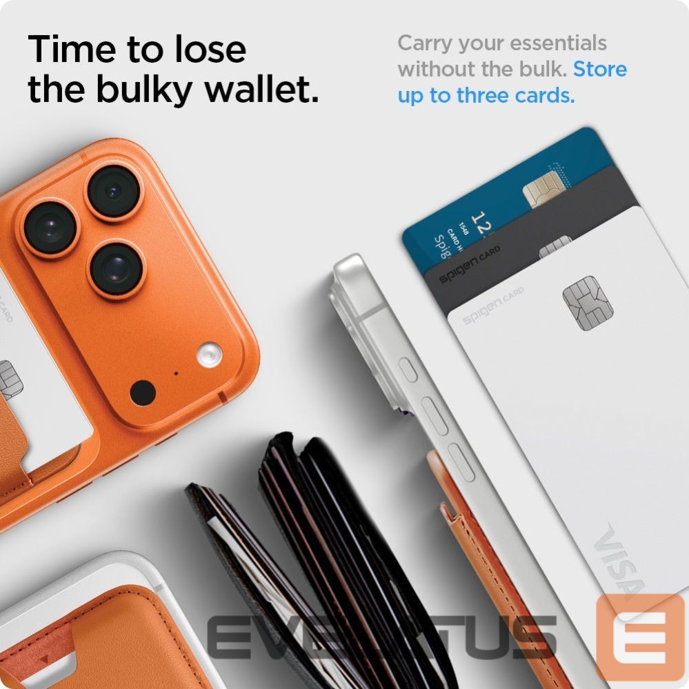 Citas preces Spigen Spigen Valentinus MagSafe Magnetic Phone Wallet - Orange