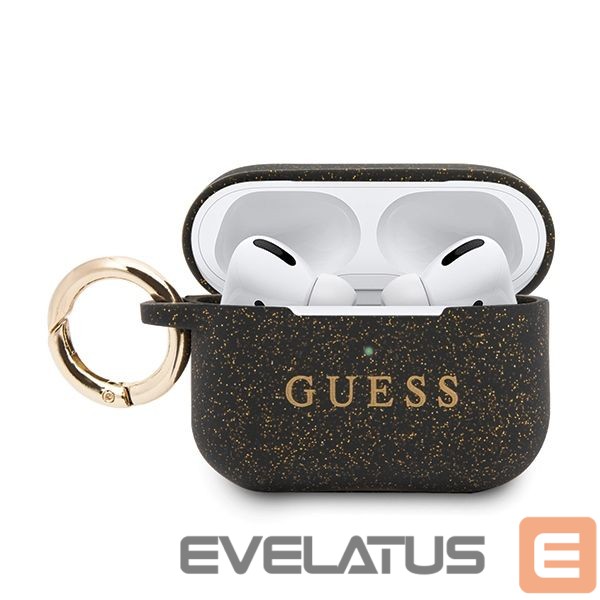 Citas preces Guess Guess Ring Silicone Case for AirPods Pro Cover - Black and Gold