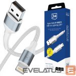 Citas preces 3MK  3mk Hyper Cable N-SERIES USB-A / Lightning 1m QC 3.0 5V/2.4A 12W - white 