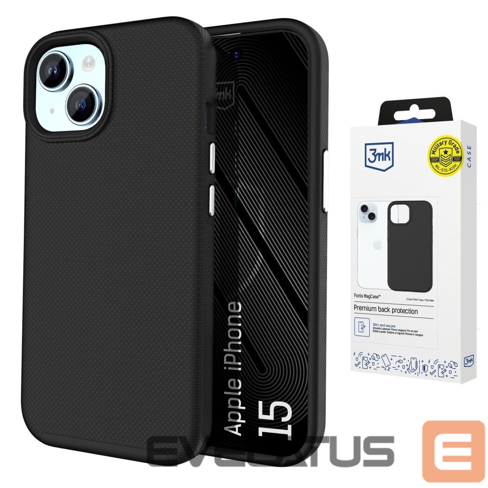 Citas preces 3MK 3mk Fortis MagCase for iPhone 15 - black
