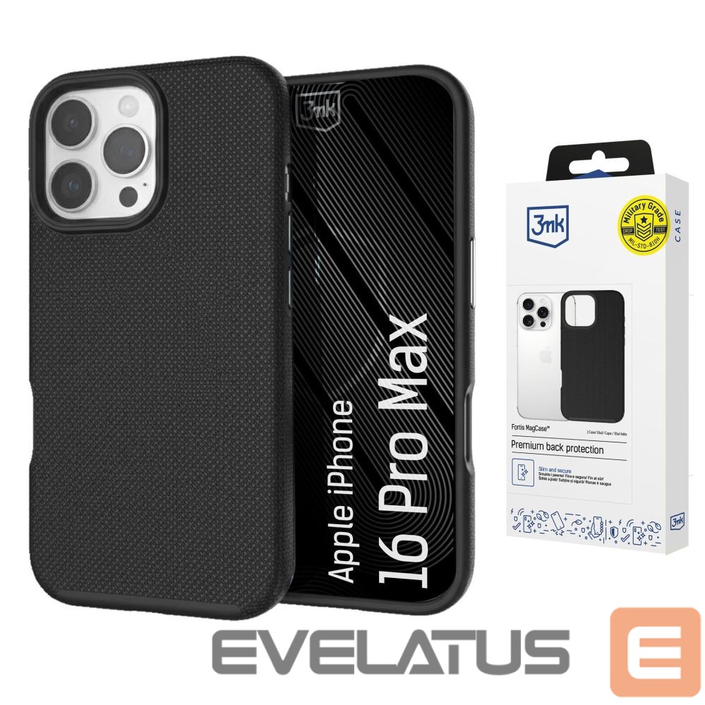 Citas preces 3MK 3mk Fortis MagCase for iPhone 16 Pro Max - Black