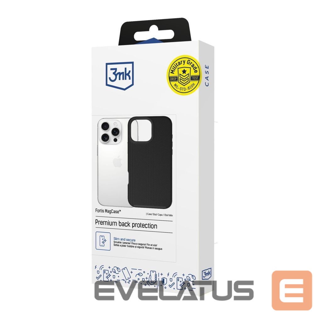 Citas preces 3MK 3mk Fortis MagCase for iPhone 16 Pro - Black