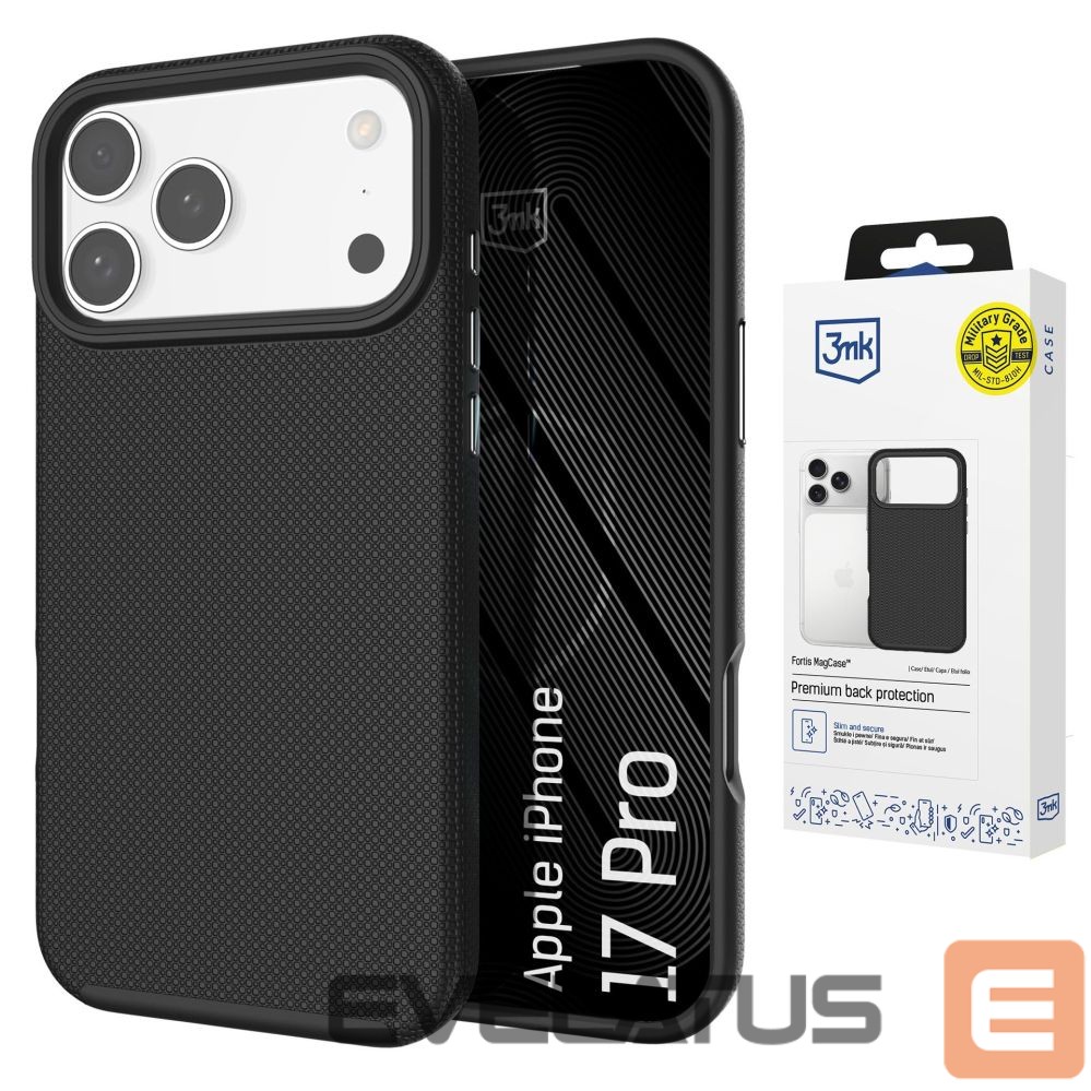 Citas preces 3MK 3mk Fortis MagCase for iPhone 17 Pro - Black