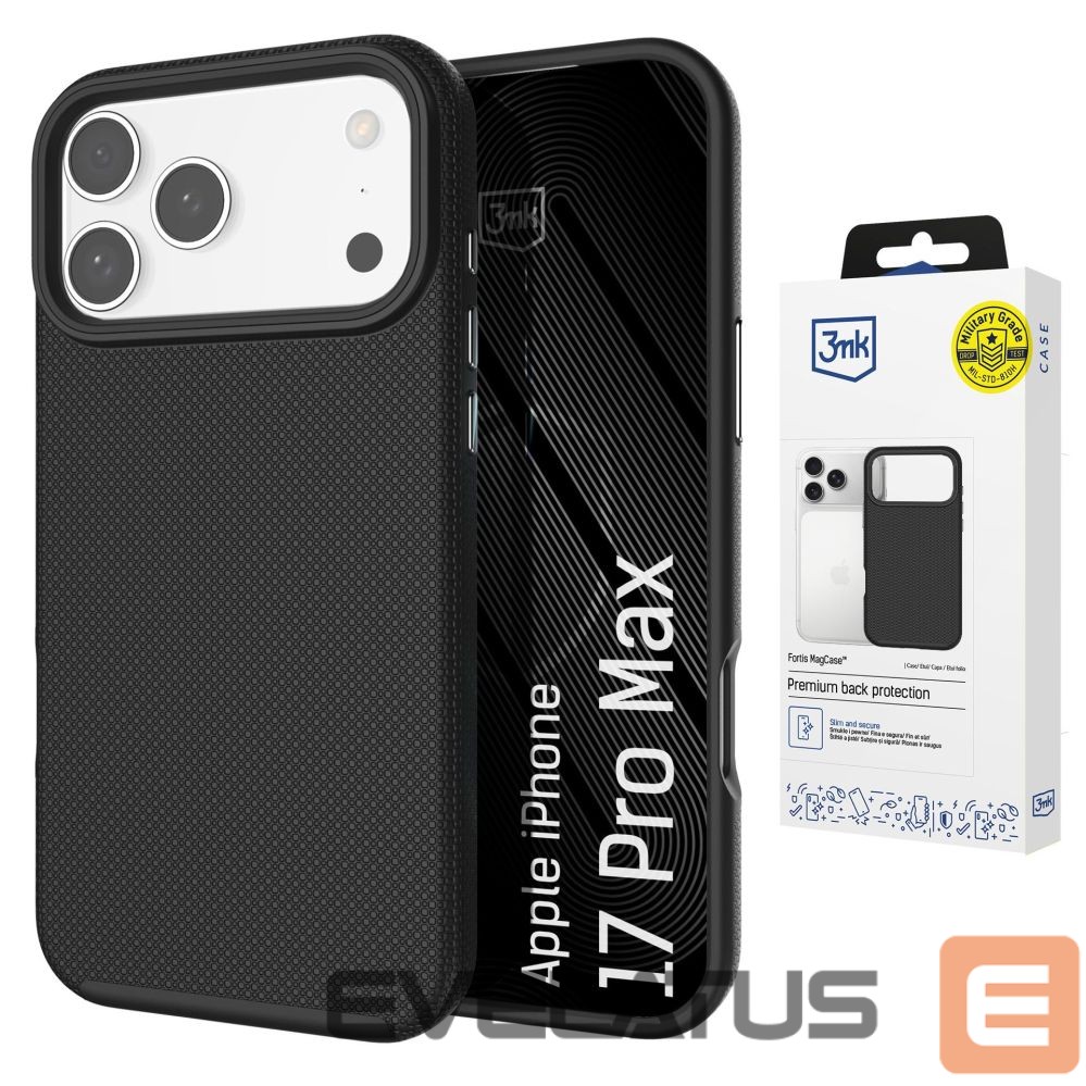 Citas preces 3MK 3mk Fortis MagCase for iPhone 17 Pro Max - Black