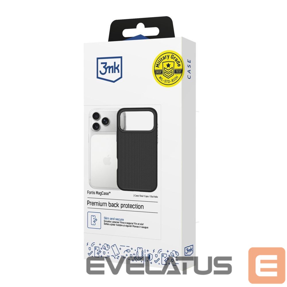 Citas preces 3MK 3mk Fortis MagCase for iPhone 17 Pro Max - Black