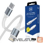Citas preces 3MK  3mk Hyper Cable N-SERIES USB-C / Lightning 3m PD 3.0 9V/3A 27W - white 