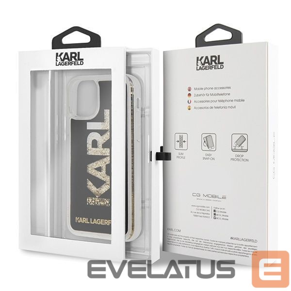 Citas preces Karl Lagerfeld Karl Lagerfeld Saffiano Karl Head Book Cover for iPad Pro 11" - Black