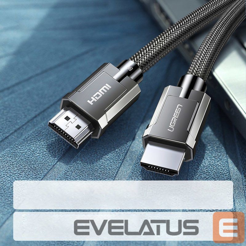 Kabelis Ugreen Ugreen cable HDMI 2.1 cable 8K 60 Hz / 4K 120 Hz 3D 48 Gbps HDR VRR QMS ALLM eARC QFT 2 m gray (HD135 70321)