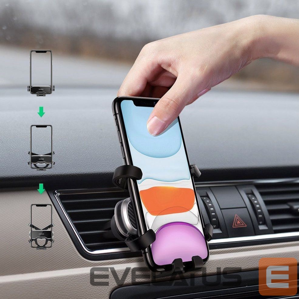 Auto turētājs Ugreen Ugreen gravity car phone holder black (80871)