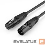 Kabelis Ugreen  Ugreen AV130 66717 audio XLR (female) - XLR (male) cable for microphone / amplifier 2m - black 