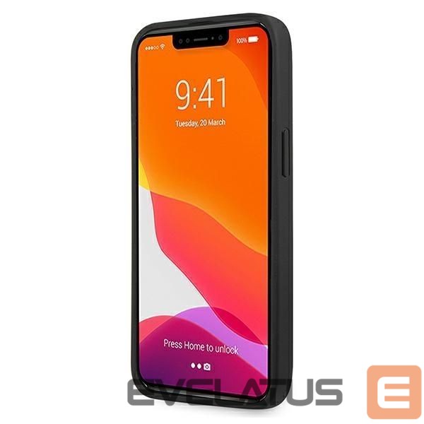 Aizmugurējais vāciņš Mercedes-Benz AMG AMHCP13XGSEBK iPhone 13 Pro Max 6,7" czarny/black hardcase Leather Debossed Lines