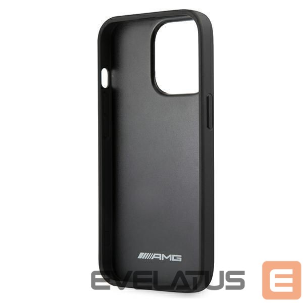 Aizmugurējais vāciņš Mercedes-Benz AMG AMHCP13XGSEBK iPhone 13 Pro Max 6,7" czarny/black hardcase Leather Debossed Lines