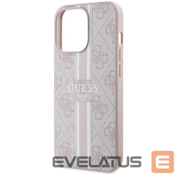 Aizmugurējais vāciņš Guess Guess GUHMP13XP4RPSP iPhone 13 Pro Max 6.7" pink/pink hardcase 4G Printed Stripes MagSafe