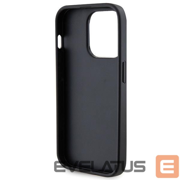 Aizmugurējais vāciņš Guess Guess GUHCP15LPS4DGPK iPhone 15 Pro 6.1" black/black hardcase Strass Metal Logo