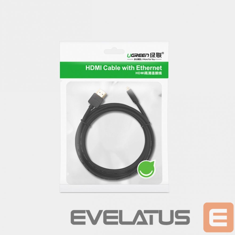 Kabelis Ugreen Ugreen cable Micro HDMI - HDMI cable 3m black (HD127)