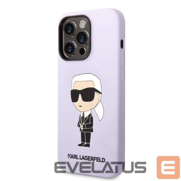 Aizmugurējais vāciņš Karl Lagerfeld Karl Lagerfeld KLHCP14XSNIKBCU iPhone 14 Pro Max 6.7" hardcase purple/purple Silicone Ikonik