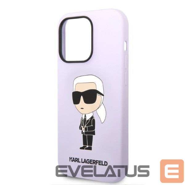Aizmugurējais vāciņš Karl Lagerfeld Karl Lagerfeld KLHCP14XSNIKBCU iPhone 14 Pro Max 6.7" hardcase purple/purple Silicone Ikonik