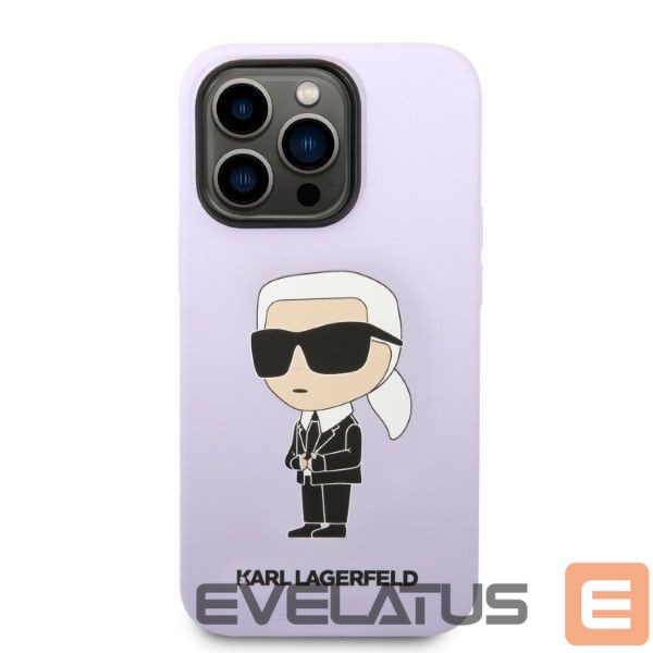 Aizmugurējais vāciņš Karl Lagerfeld Karl Lagerfeld KLHCP14XSNIKBCU iPhone 14 Pro Max 6.7" hardcase purple/purple Silicone Ikonik