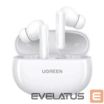 Vadu austiņas Ugreen  Ugreen HiTune T6 wireless headphones with ANC function + USB-A - USB-C cable - white 