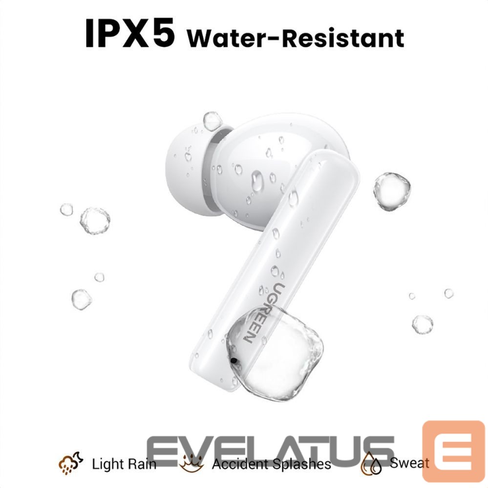 Vadu austiņas Ugreen Ugreen HiTune T6 wireless headphones with ANC function + USB-A - USB-C cable - white