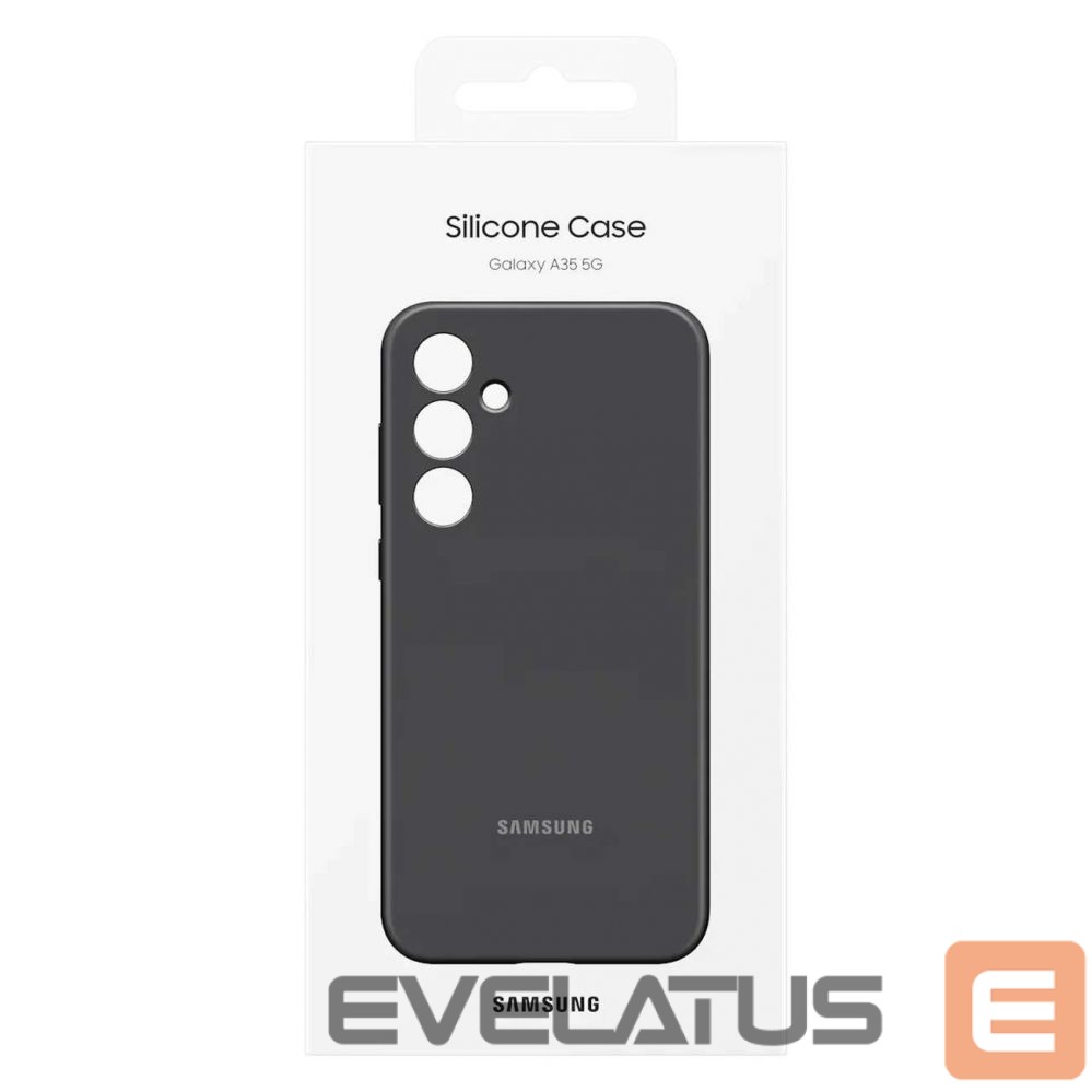 Aizmugurējais vāciņš Samsung Samsung Silicone Case EF-PA356TBEGWW for Samsung Galaxy A35 - black Black