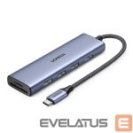 Kabelis Ugreen  HUB Ugreen CM511 20956A 6in1 USB-C - HDMI / 3x USB-A 3.0 / SD/TF card reader - gray 