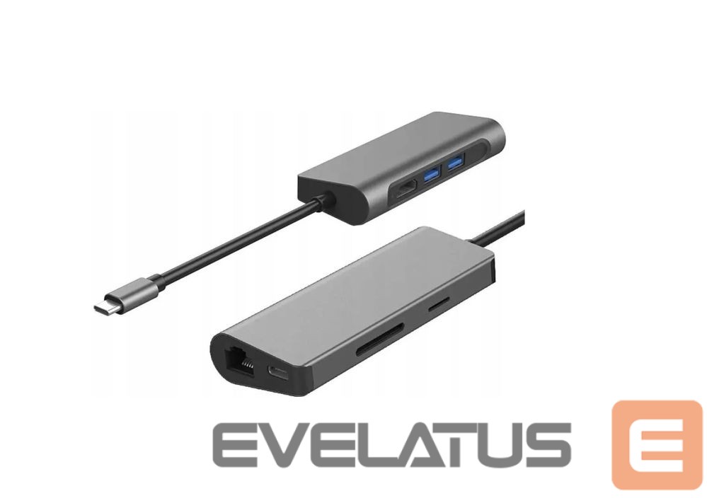 Bezvadu austiņas Gigabyte USB-C 7in1 Docking Station | microSD, RJ-45 (Ethernet), USB 3.0 A, USB-C, SD, HDMI, 3.5 mm | Ethernet LAN (RJ-45) ports 1 | HDMI ports quantity 1 | Warranty 24 month(s)