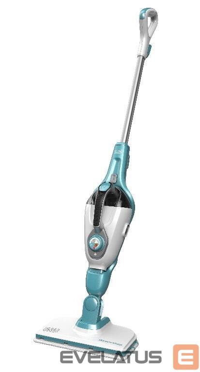Cita mazā sadzīves tehnika Black & Decker Steam cleaner | FSMH1321-QS | Power 1300 W | Steam pressure 2.5 bar | Water tank capacity 0.5 L | White/Aqua