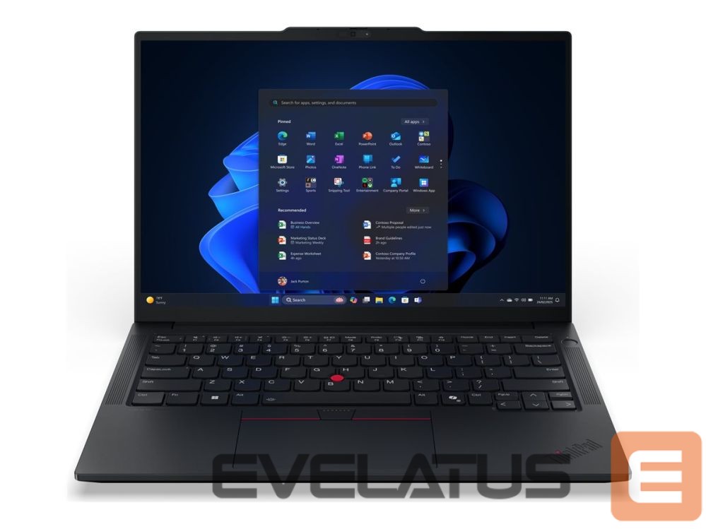 Portatīvais dators Lenovo ThinkPad E14 G7 Intel | Black | 14 " | IPS | WUXGA | 1920 x 1200 pixels | Anti-glare | Intel Core Ultra 5 | 228V | 32 GB | Soldered LPDDR5x | Solid-state drive capacity 512 GB | Intel Arc Graphics 130V | Windows 11 Pro | 802.11ax | Bluetooth version 5.3 | Keyboard language English | Keyboard backlit | Warranty 36 month(s) | Battery warranty 12 month(s)