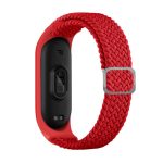 Siksniņa iLike  Mi Band 3/4/5/6 Braided Fabric Strap Red