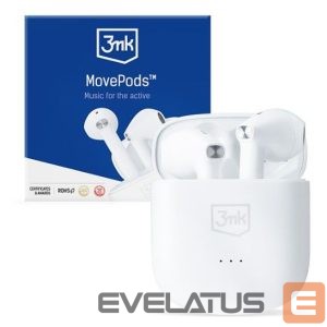Bezvadu austiņas 3MK  MovePods 6.5 hours Bluetooth 5.3 White