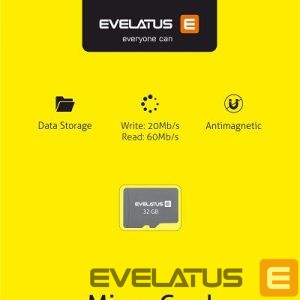 Atmiņas kartes Evelatus Universal Micro Card SD 32GB 3.0 EMC01 W:20mb/s; R:60mb/s 