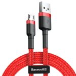 Kabelis Baseus  Cafule Cable Durable Nylon Braided Wire USB / micro USB QC3.0 2.4A 1M Red