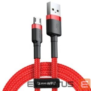 Kabelis Baseus  Cafule Cable Durable Nylon Braided Wire USB / micro USB QC3.0 2.4A 1M Red