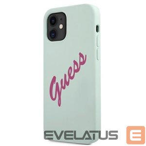 Aizmugurējais vāciņš Guess Apple iPhone 12 Mini 5.4'' Vintage Fuschia Script Cover Blue