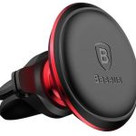 Auto turētājs Baseus  Magnetic car holder ventilation grille Black Red