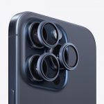 Aizsargstikls Evelatus Apple iPhone 15 Pro / 15 Pro Max Camera Lens Protector Armor Blue Titanium 